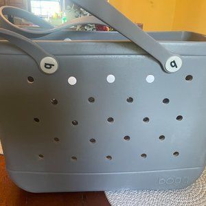 Large gray Bogg bag with cooler insert